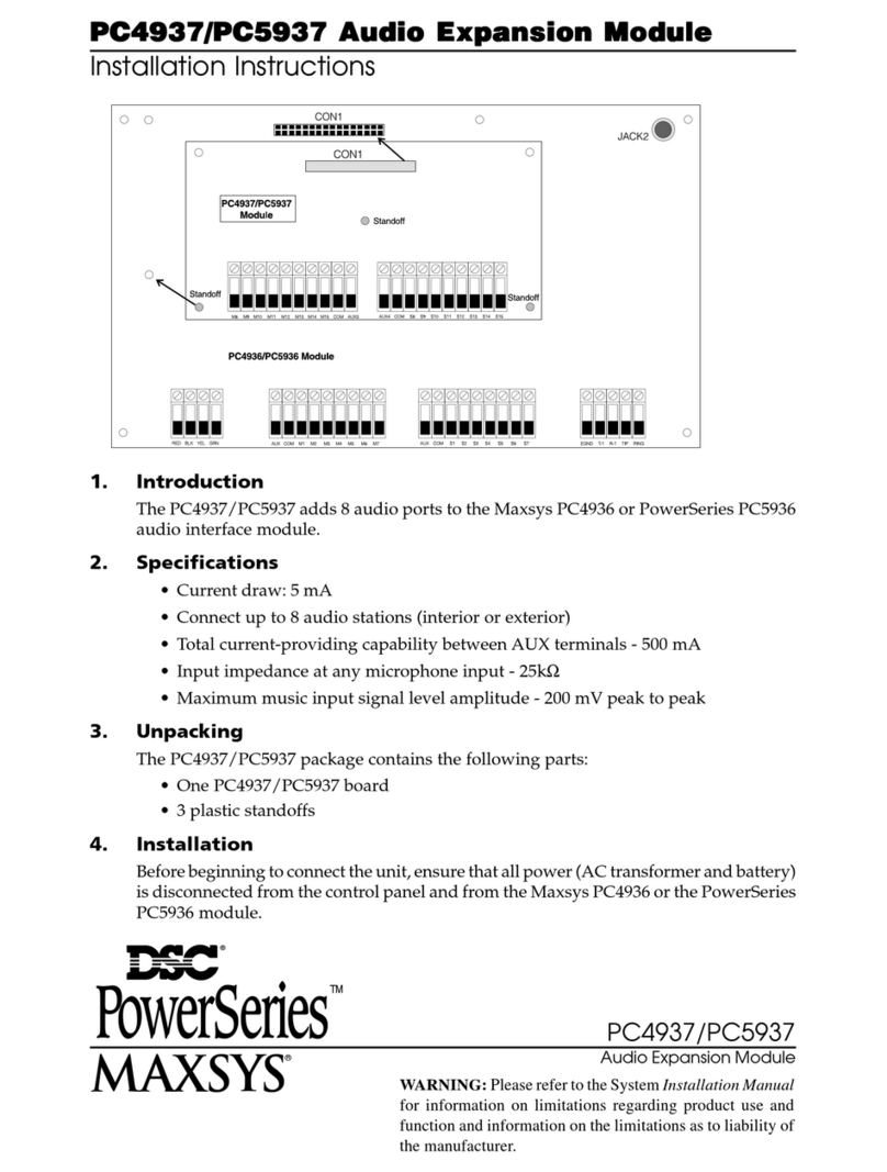DSC Maxsys PC4937 User manual