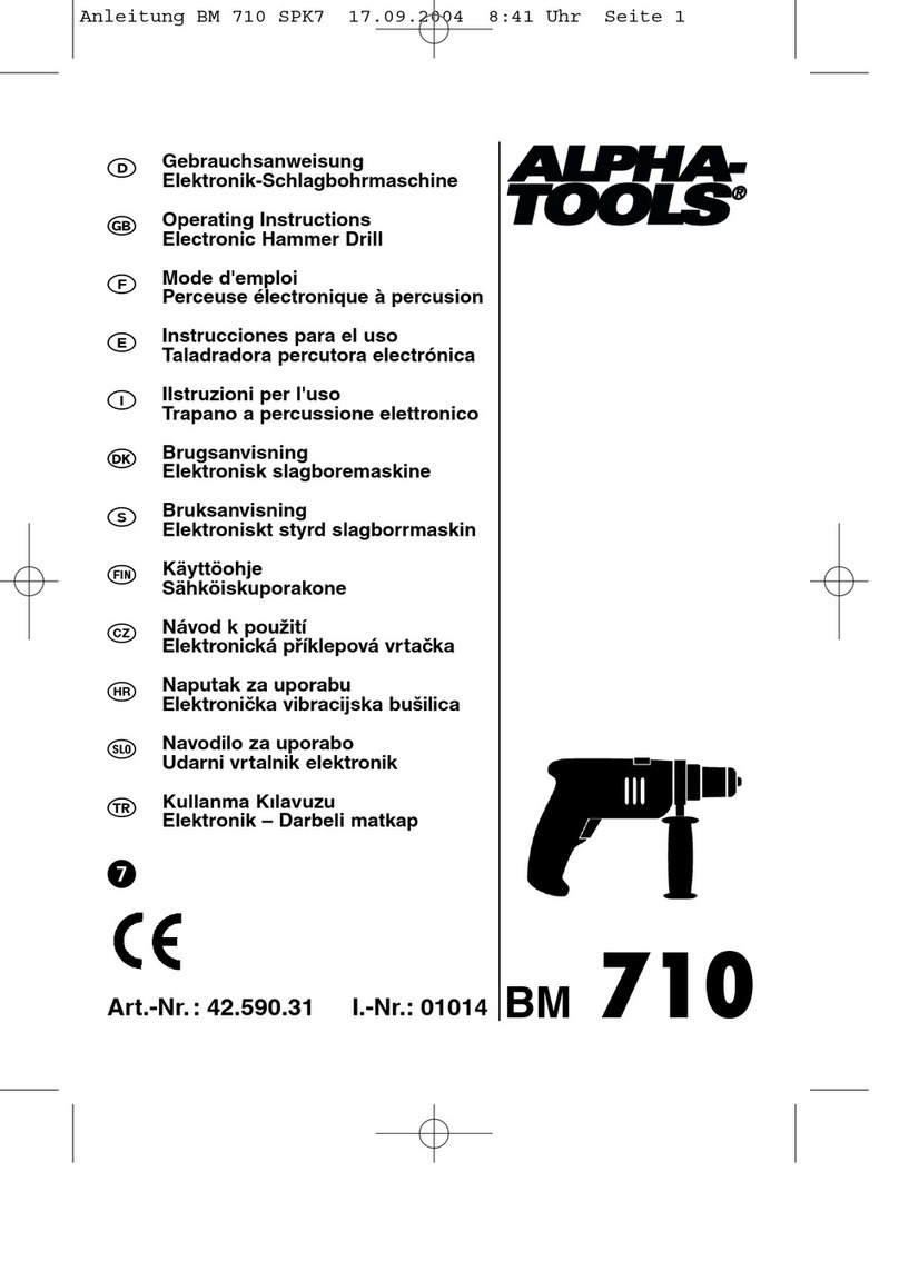 Alpha tools BM 710 User manual