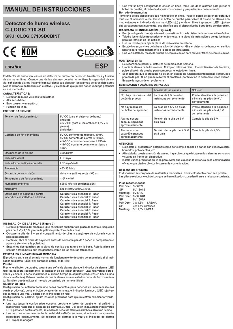 C-LOGIC 710-SD User manual