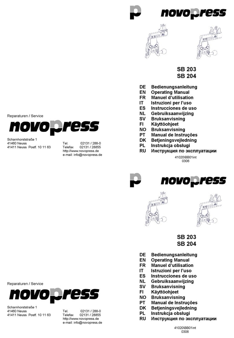 NovoPress SB 203 User manual