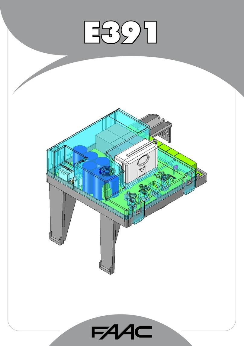 FAAC E391 User manual