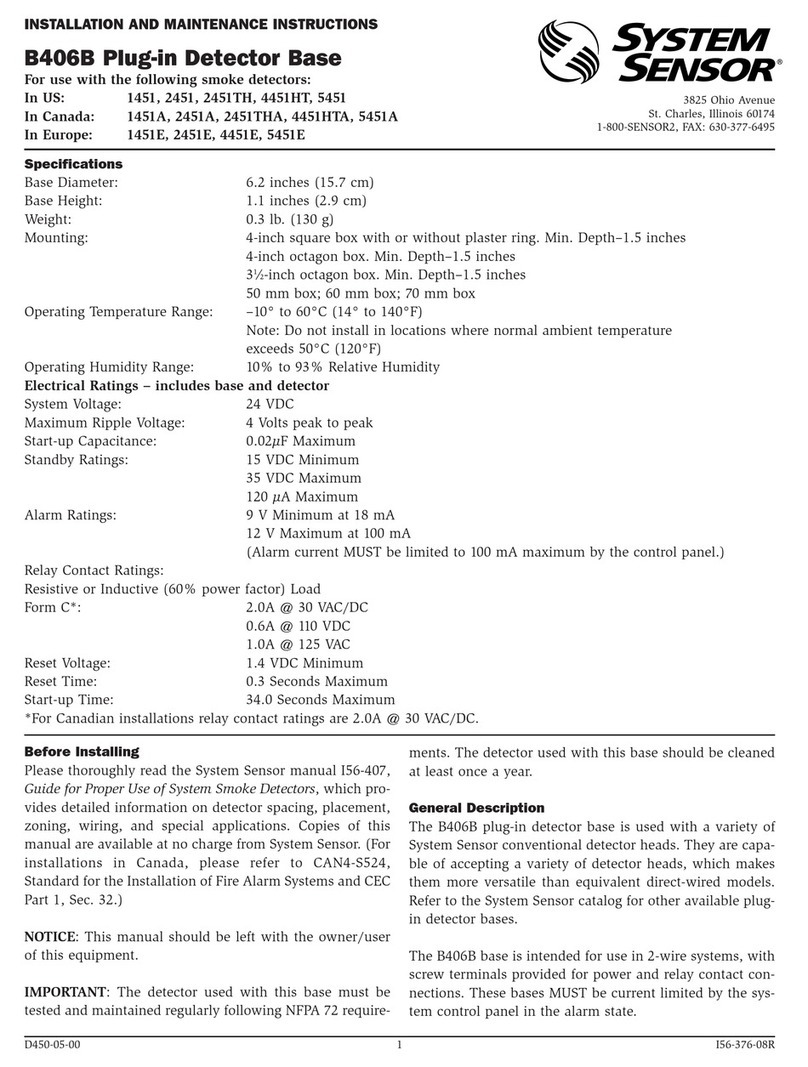 System Sensor B406B User manual