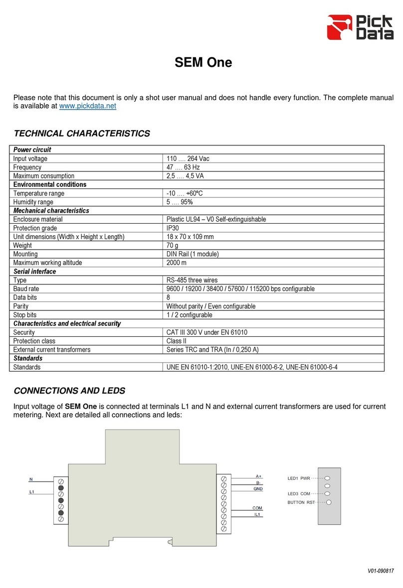 PickData SEM One User manual