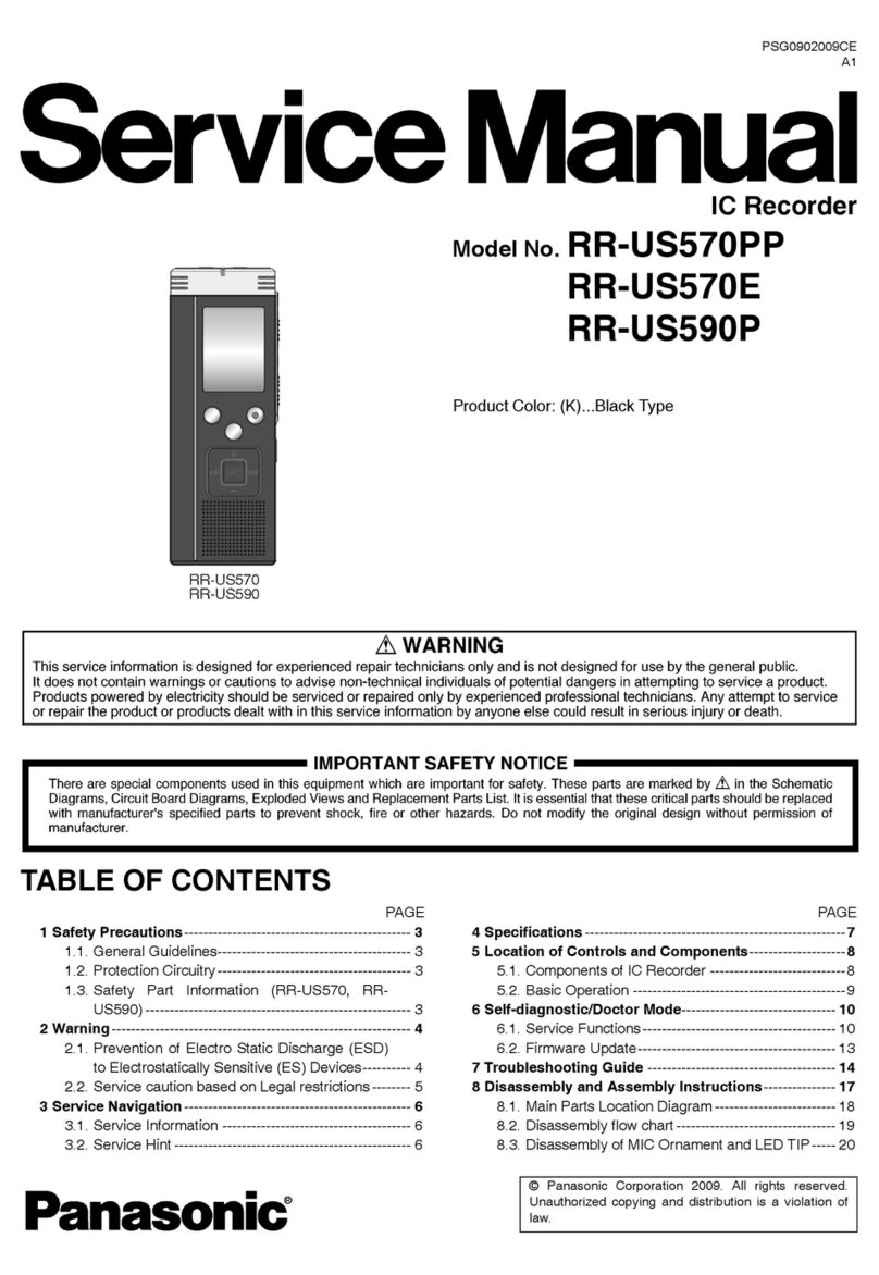 Panasonic RR-US570PP User manual