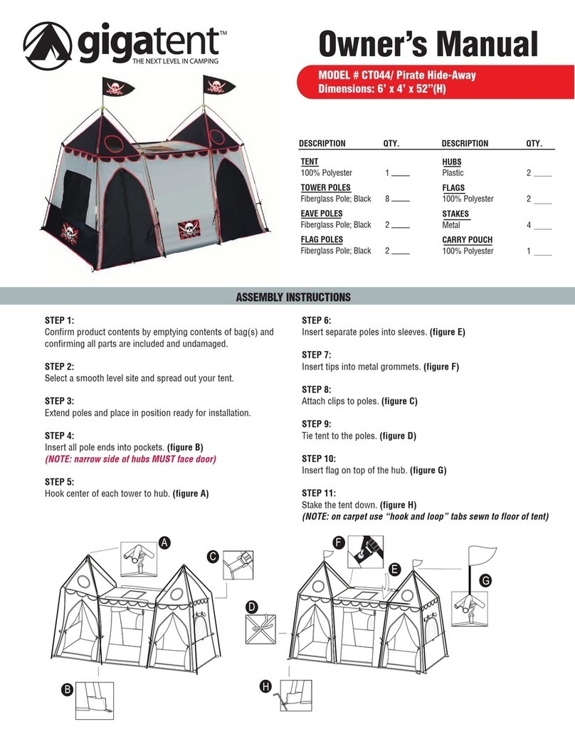 GigaTent Pirate Hide-Away User manual