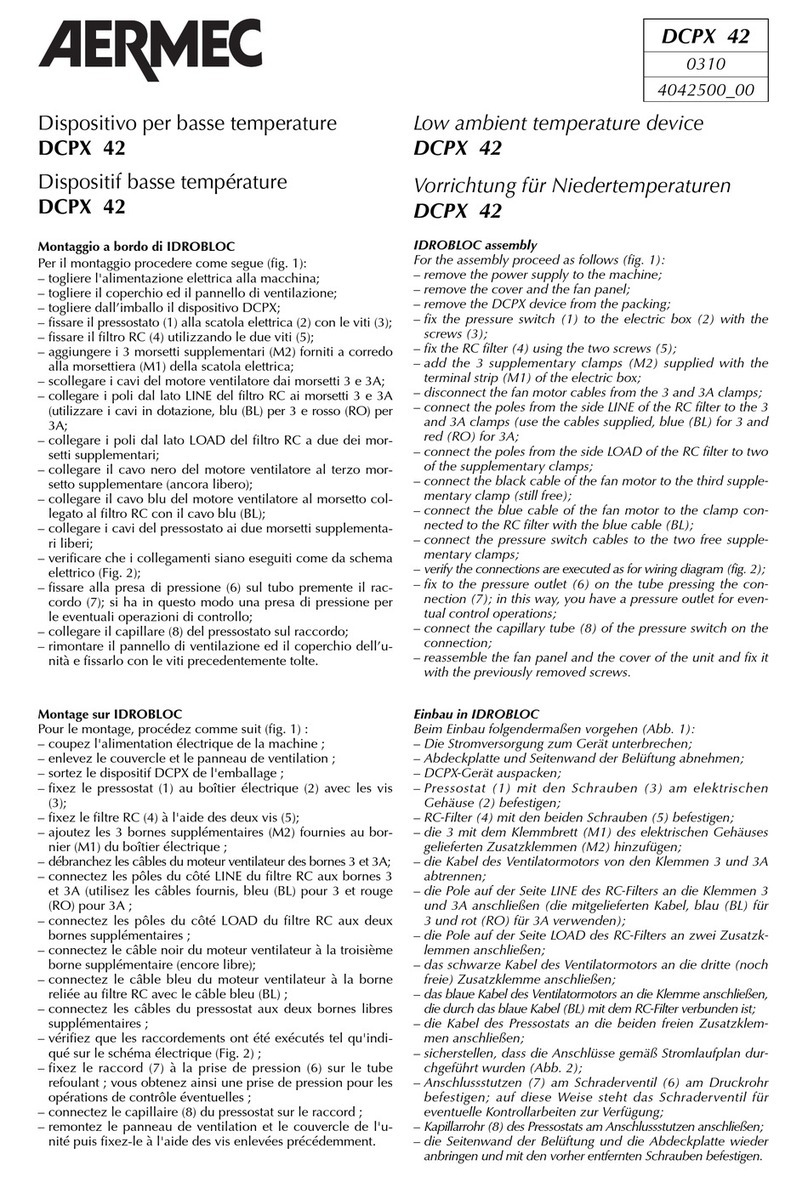 AERMEC DCPX 42 User manual