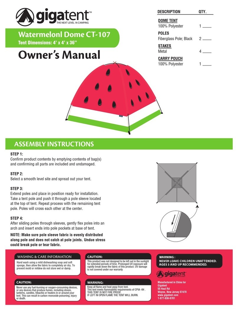 GigaTent Watermelonl Dome User manual