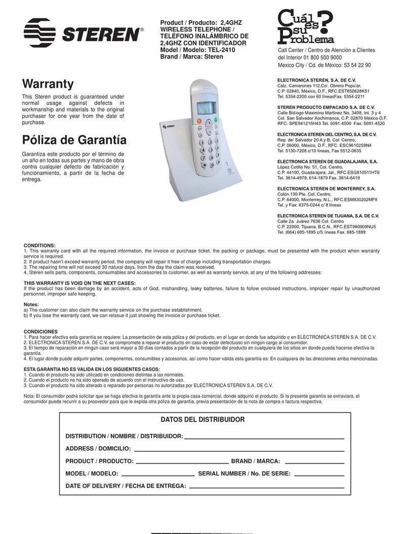 Steren TEL-2410 User manual