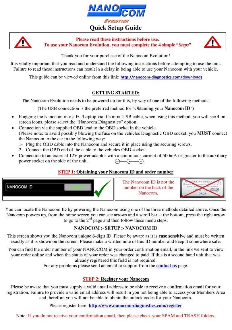 NANOCOMM Evolution User manual