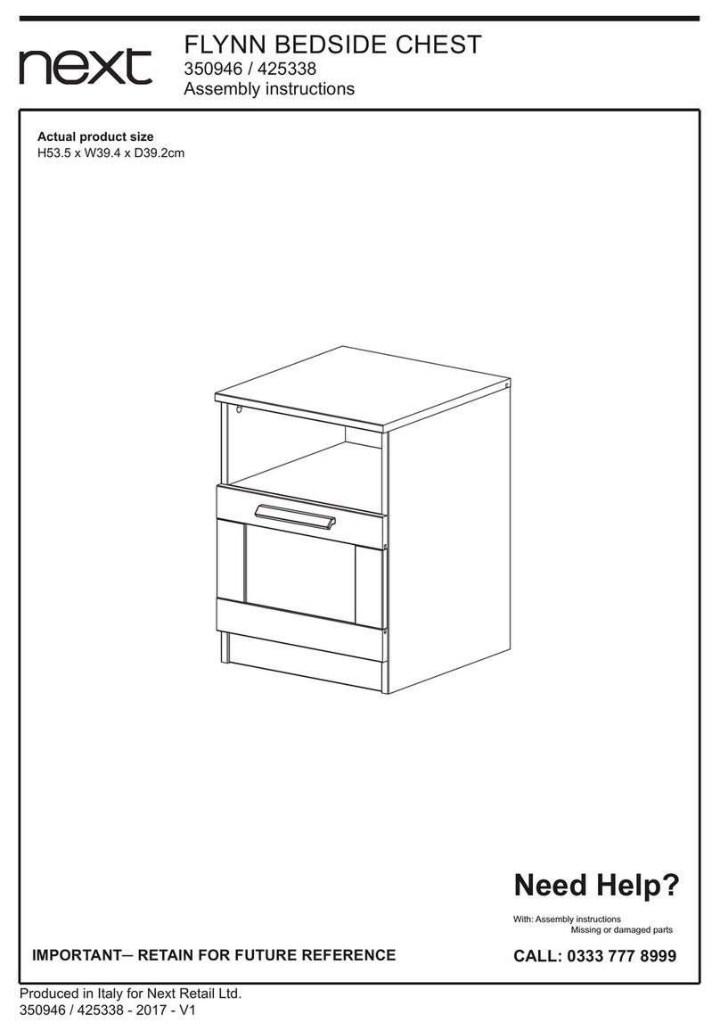 Next FLYNN BEDSIDE CHEST 350946 User manual