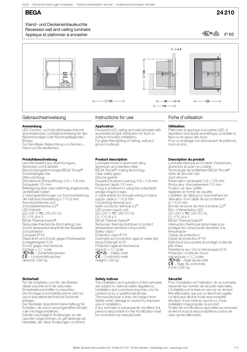 BEGA 24 210 User manual