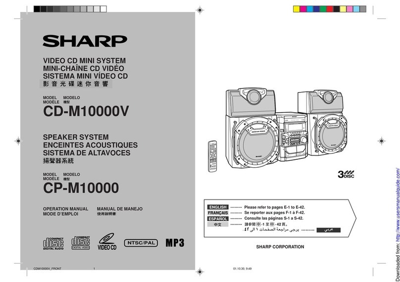 Sharp CD-M10000V User manual Sharp CD-M10000V User manual