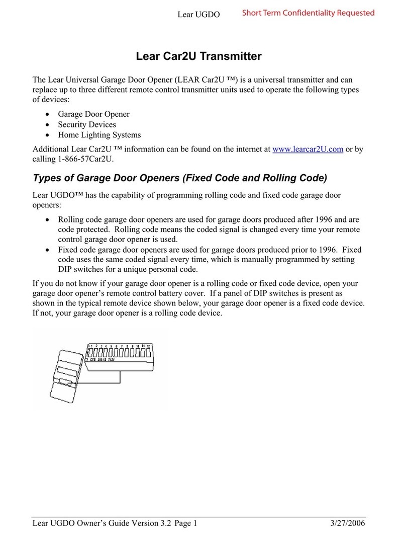 Lear UGDO User manual Lear UGDO User manual