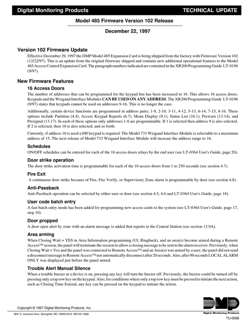 DMP Electronics 485 Technical manual