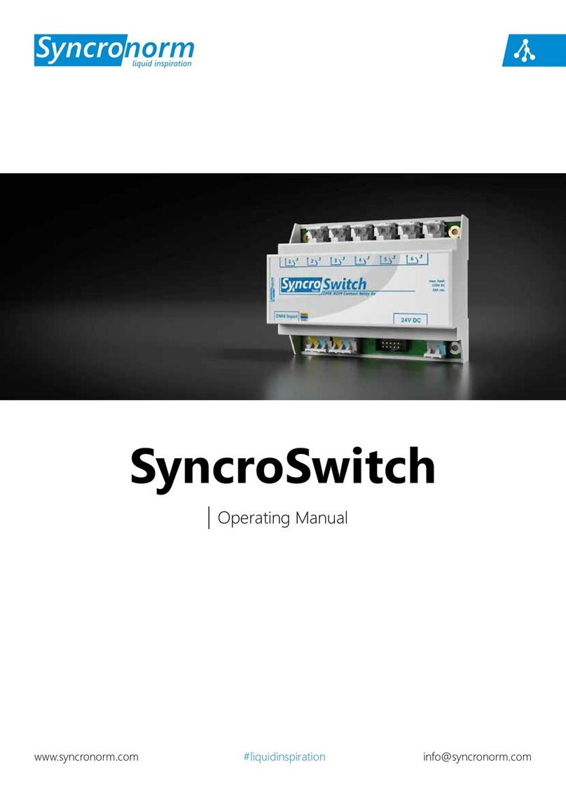 Syncronorm SyncroSwitch User manual Syncronorm SyncroSwitch User manual