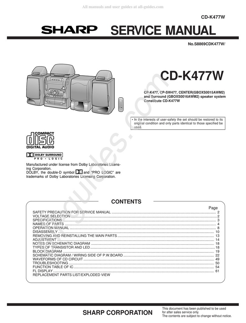 Sharp CD-K477W User manual