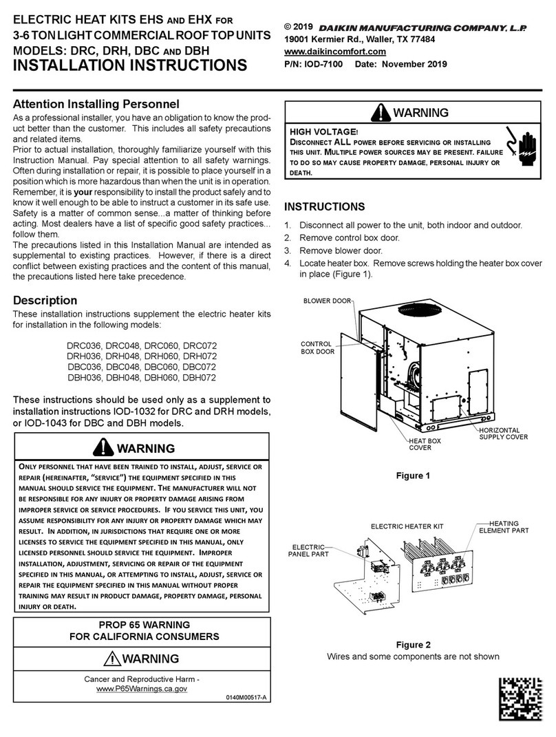 Daikin EHS Series User manual