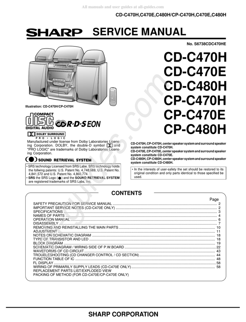 Sharp CD-C470H User manual
