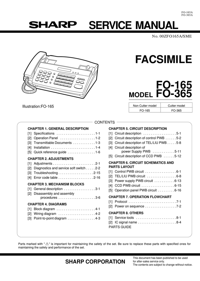 Sharp FO-165 User manual