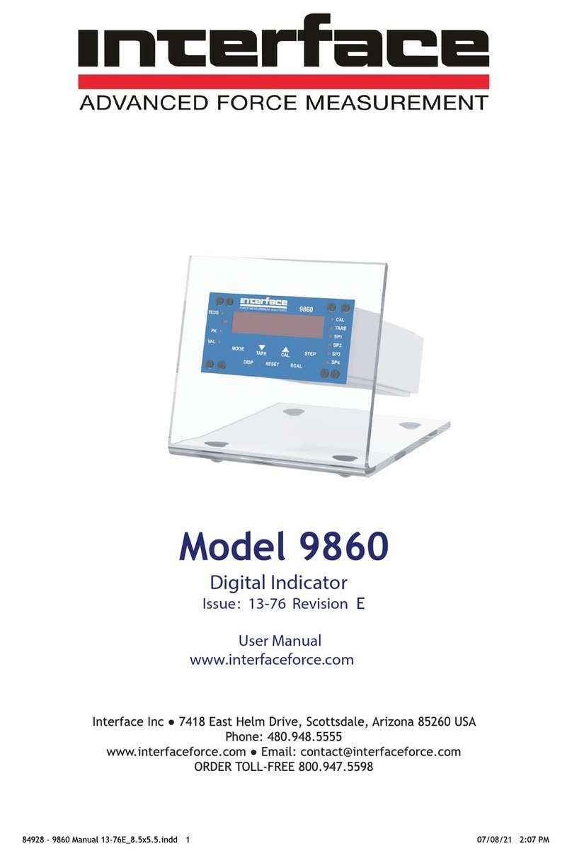 Interface 9860 User manual
