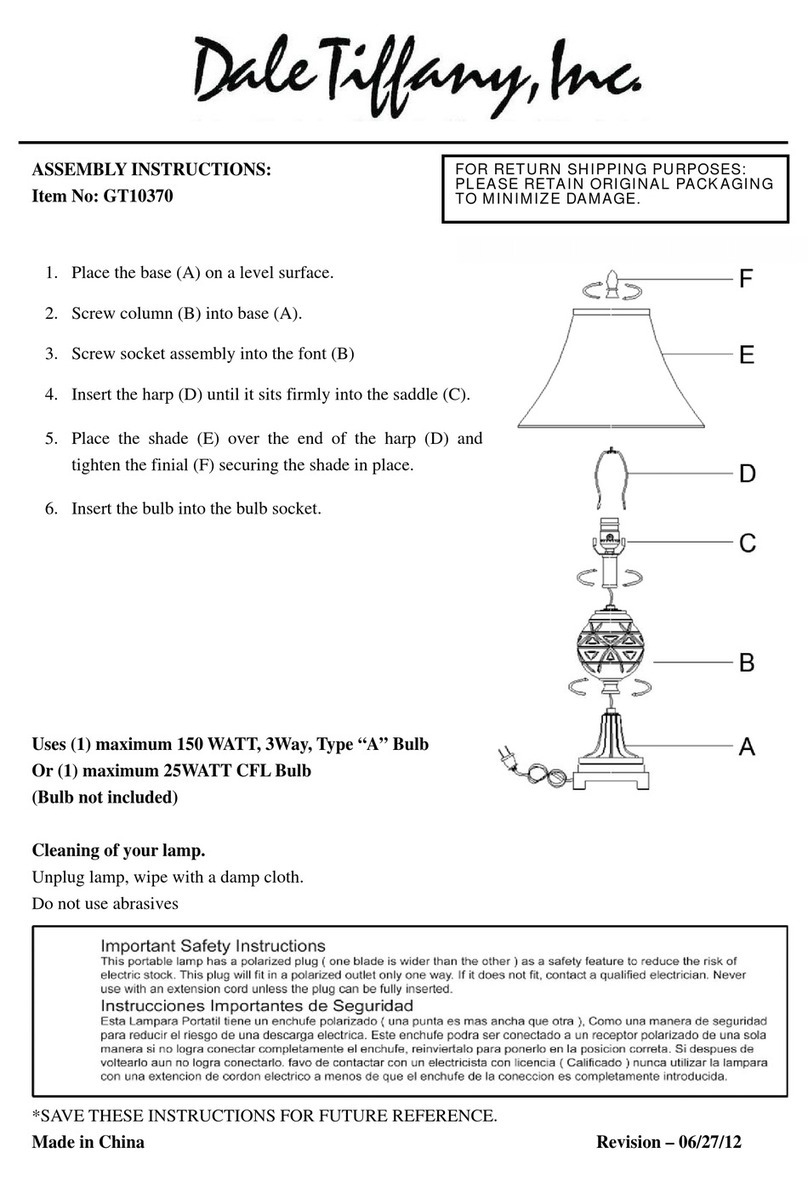 Dale Tiffany GT10370 User manual