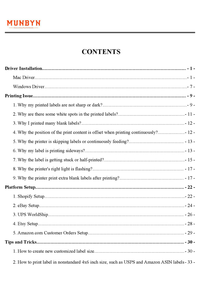 MUNBYN ITPP941 User manual
