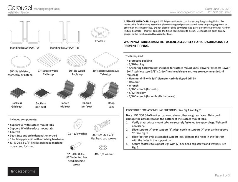 Landscape Forms Carousel User manual