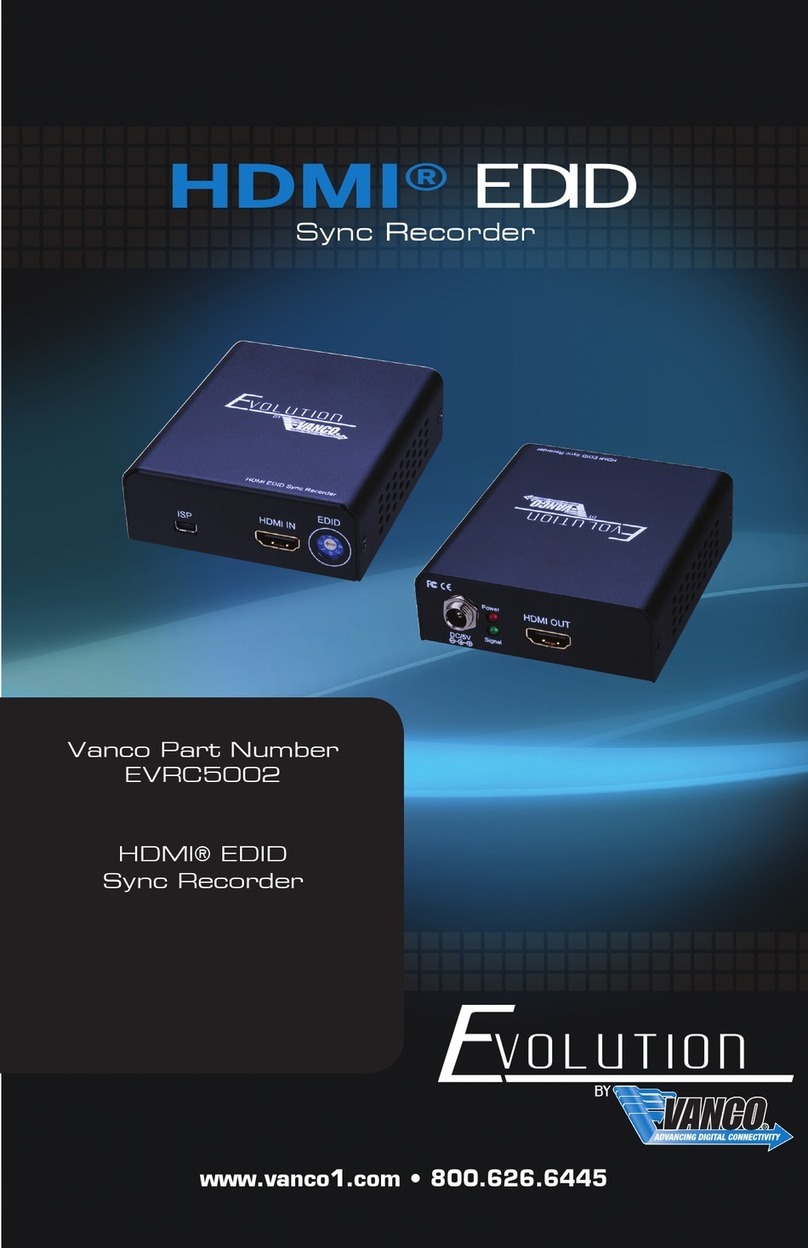 Vanco Evolution EVRC5002 User manual