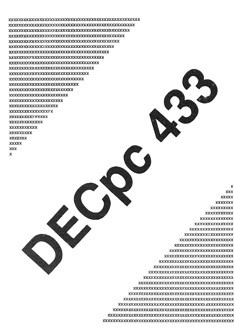 DEC DECpc 433 User manual