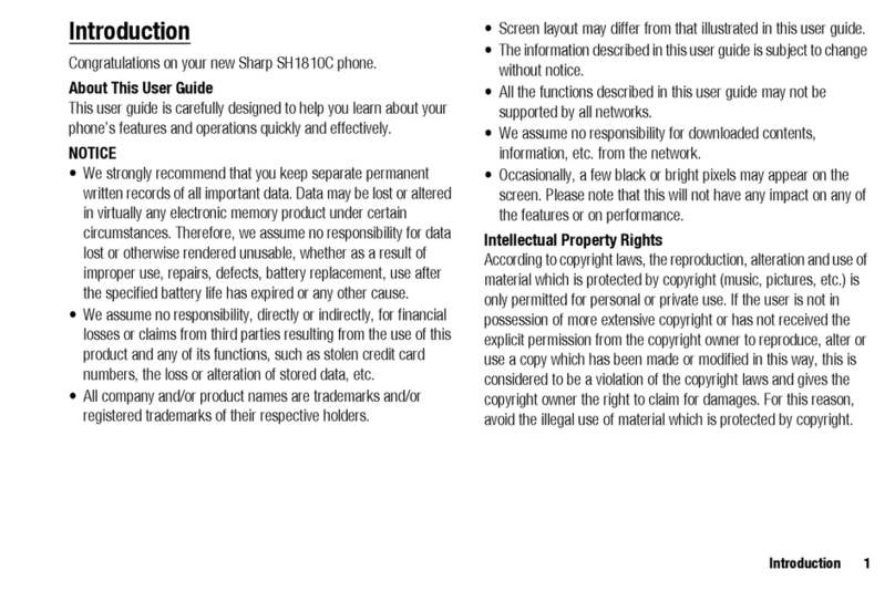 Sharp SH1810C User manual