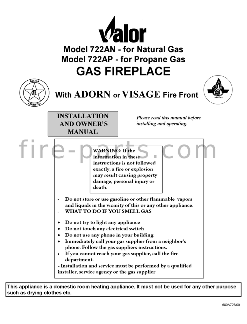 Valor 722AP Installation instructions