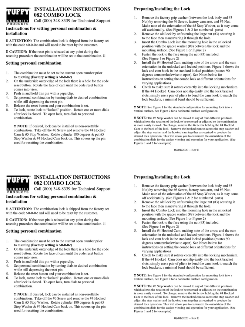 Tuffy 082 User manual