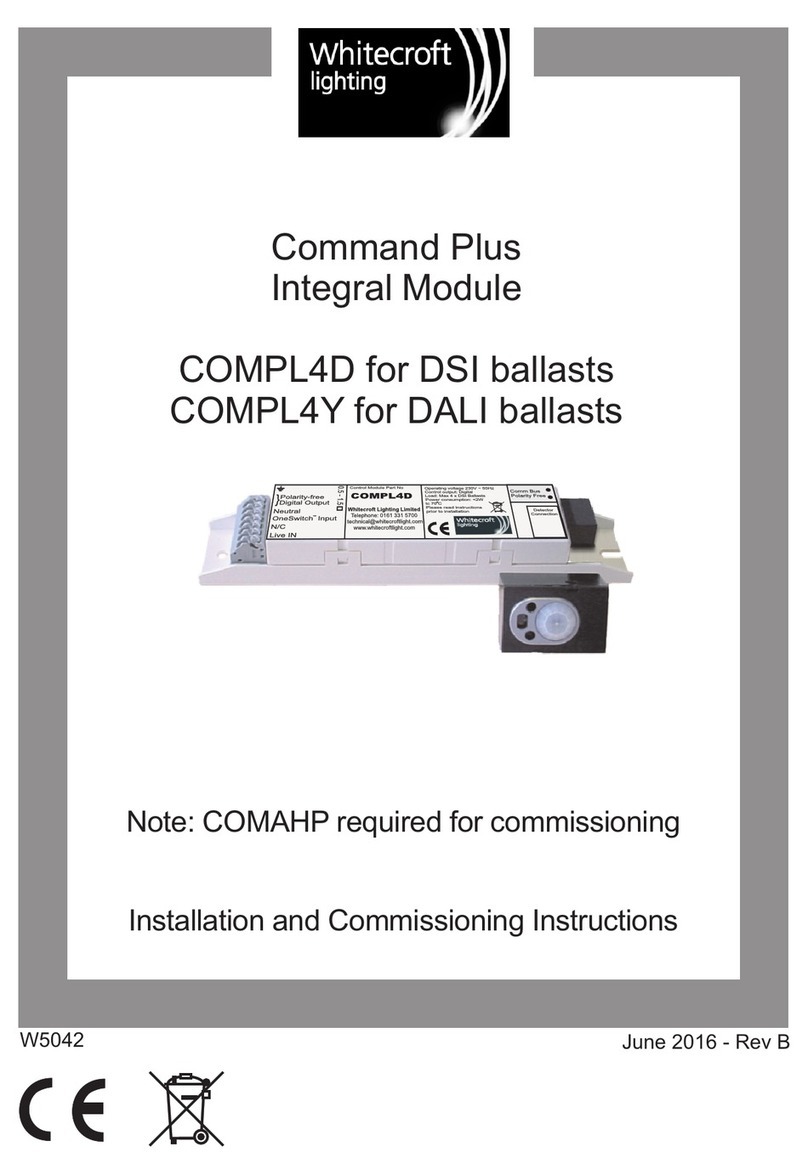 WHITECROFT LIGHTING Command Plus Installation and operation manual