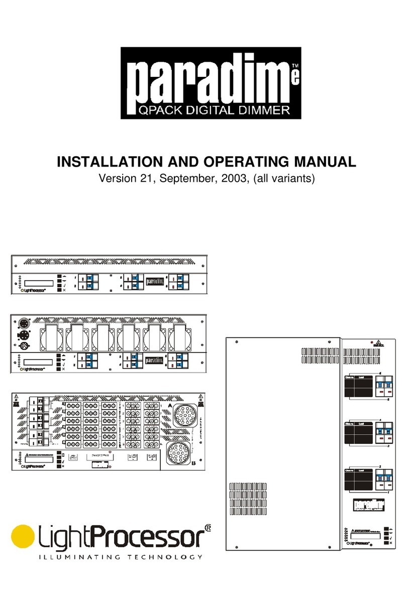 LightProcessor PARADIME User manual