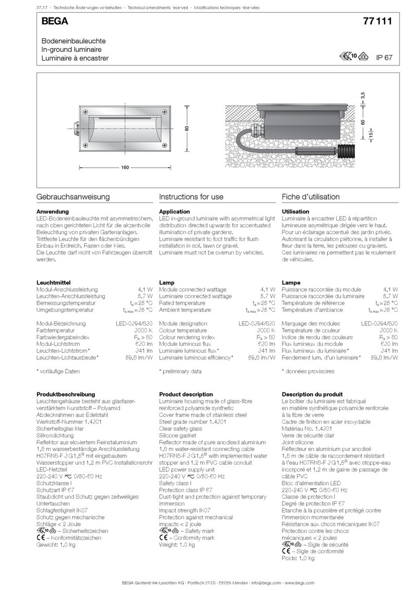 BEGA 77 111 User manual