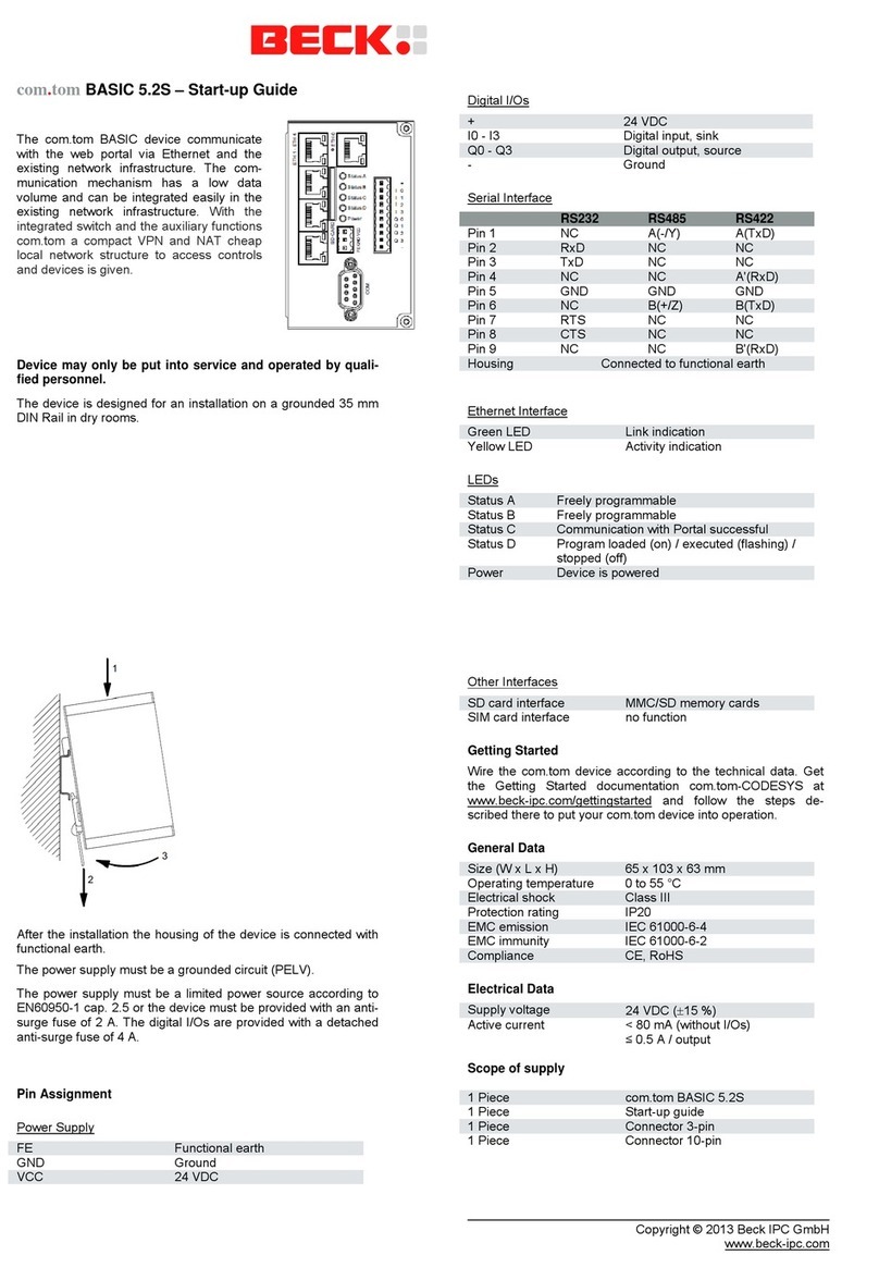 Beck com.tom BASIC 5.2S User guide