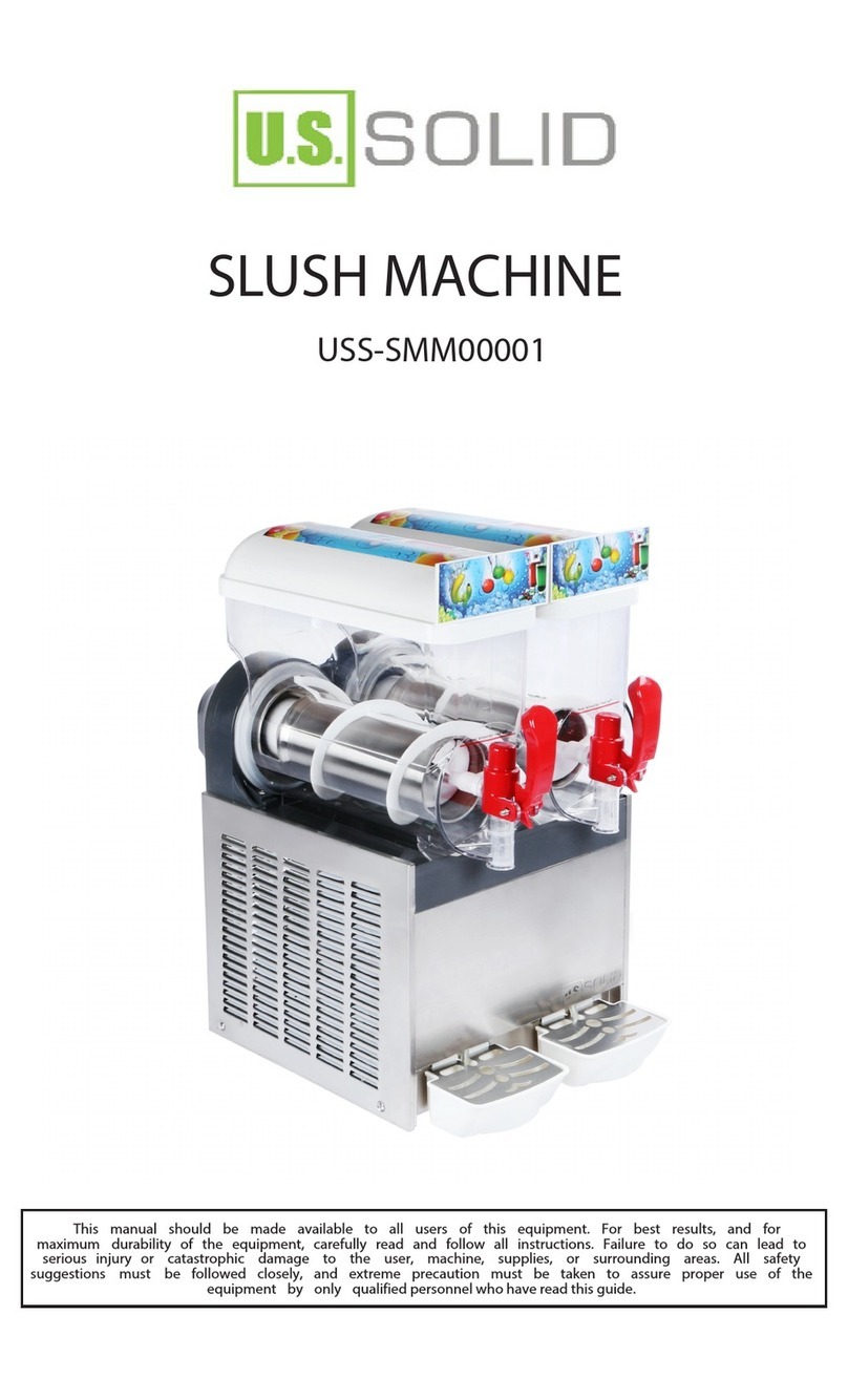 U.S. Solid SLUSH MACHINE User manual