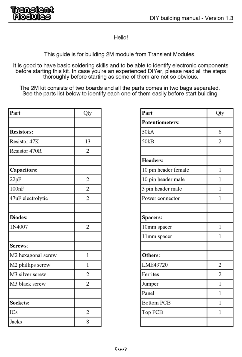 Transient Modules 2M User manual