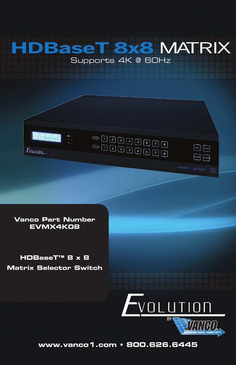 Vanco Evolution EVMX4K08 User manual