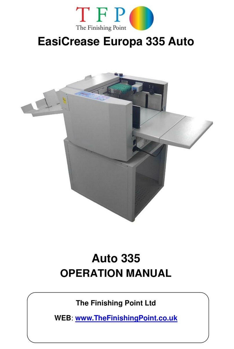 The Finishing Point EasiCrease Europa 335 Auto User manual