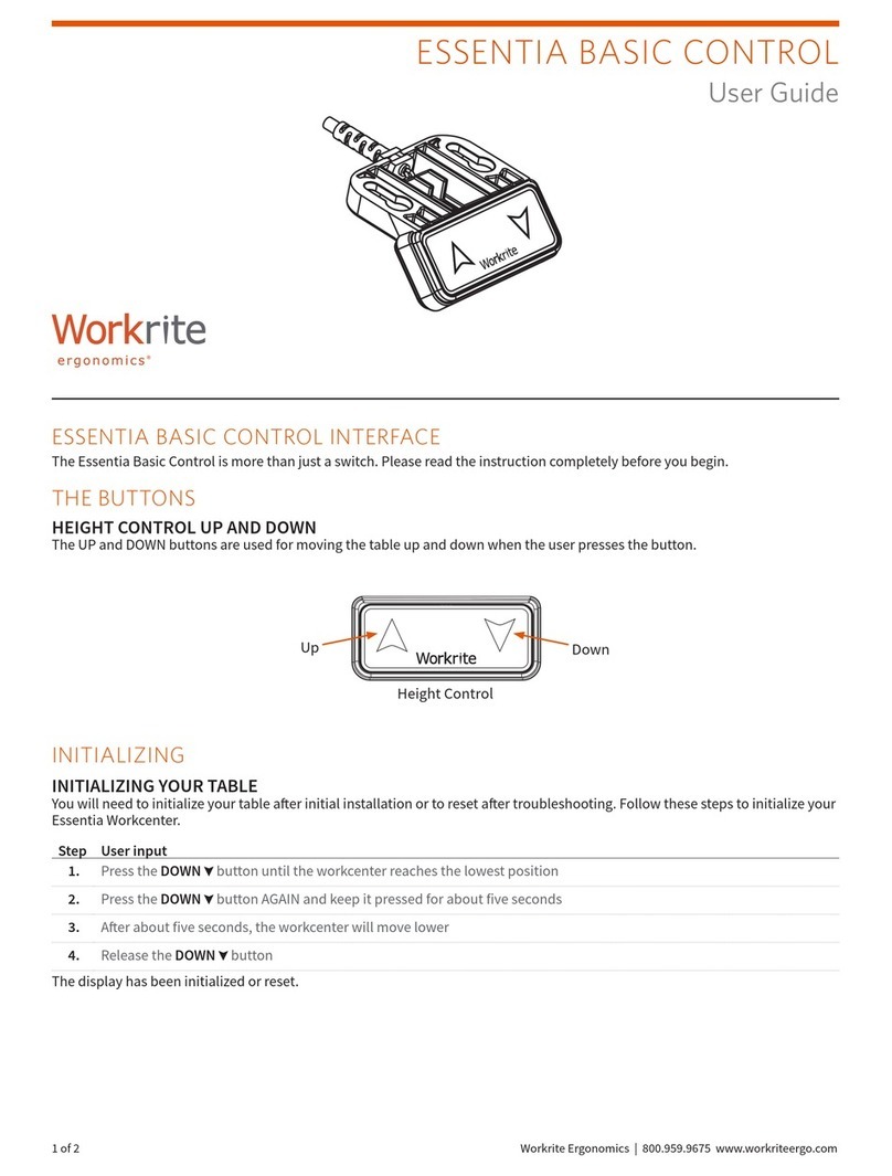 Workrite ESSENTIA BASIC CONTROL User manual