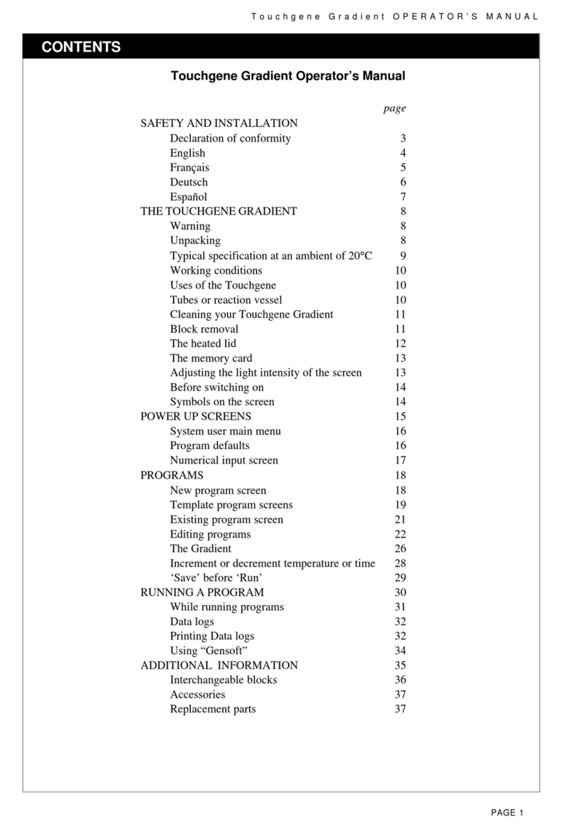 Techne Touchgene Gradient User manual