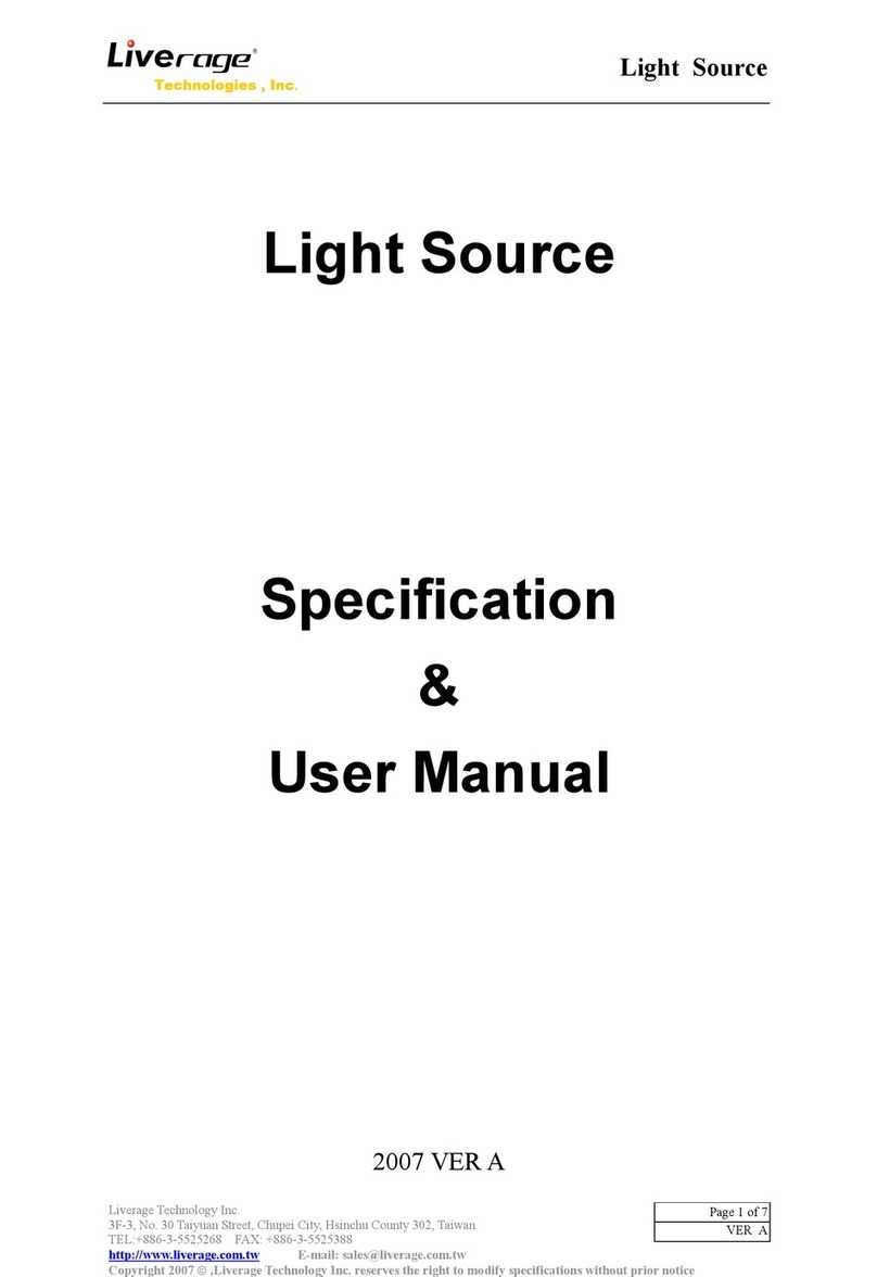 Liverage Light Source Installation instructions