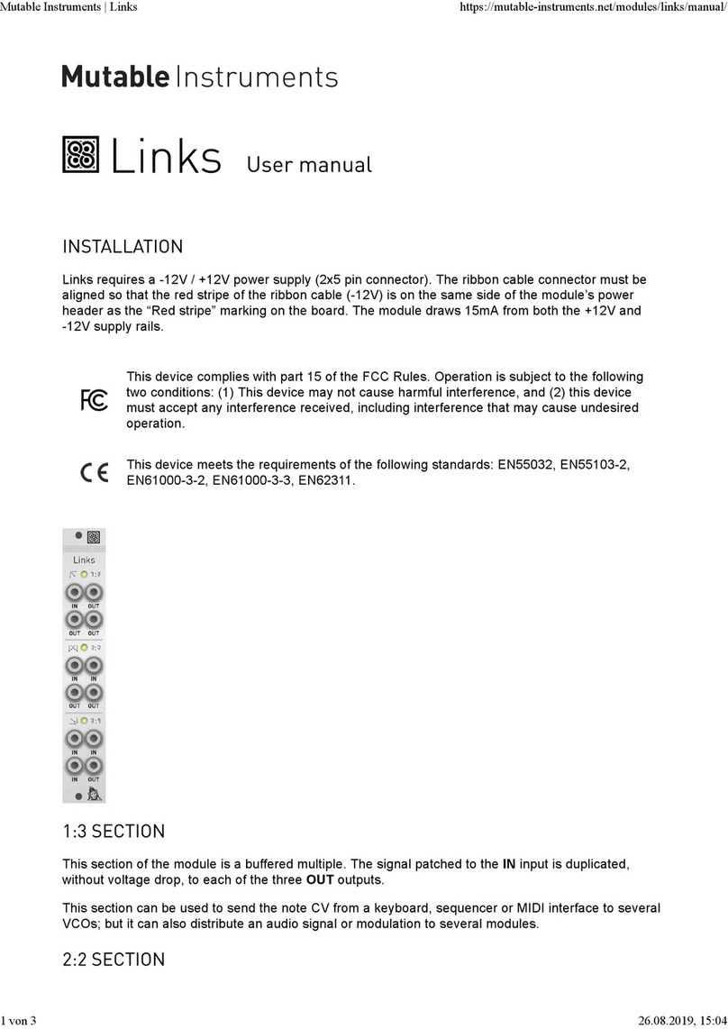 Mutable Instruments Links User manual Mutable Instruments Links User manual