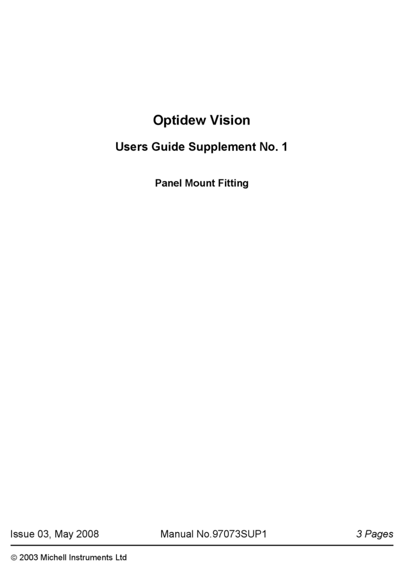 Michell Instruments Optidew Vision User manual