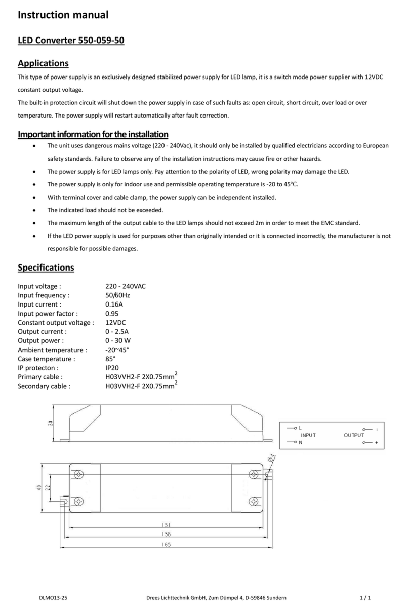 DREES Lichttechnik 550-059-50 User manual
