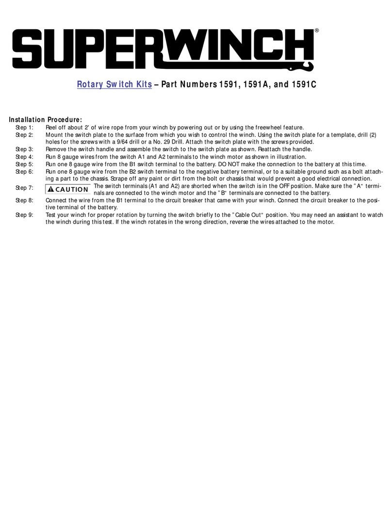 Superwinch 1591 Operating and maintenance manual