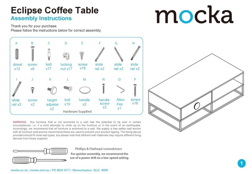 Mocka Eclipse Coffee Table User manual