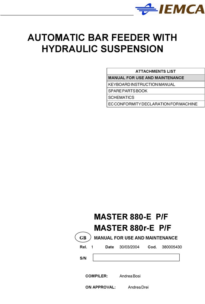IEMCA MASTER 880-E P/F Instruction manual