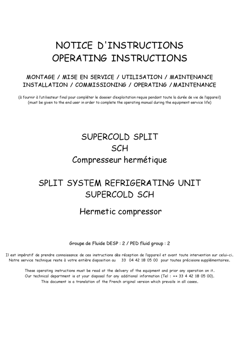 Profroid SUPERCOLD SCH User manual